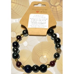 PULSEIRA ANCESTRAL - FAROL DE LUZ (C/ PEDRAS SEMI-PRECIOSAS)